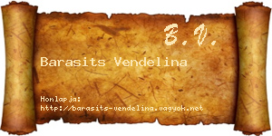 Barasits Vendelina névjegykártya
